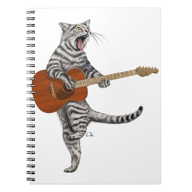 Carnet Busker le guitariste de chat (Devant)