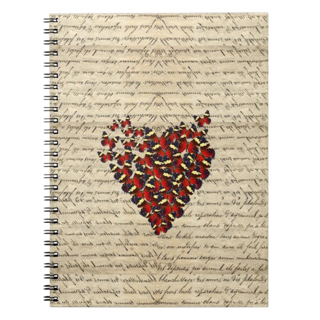 Carnet Butterfies vintages romantiques (Devant)