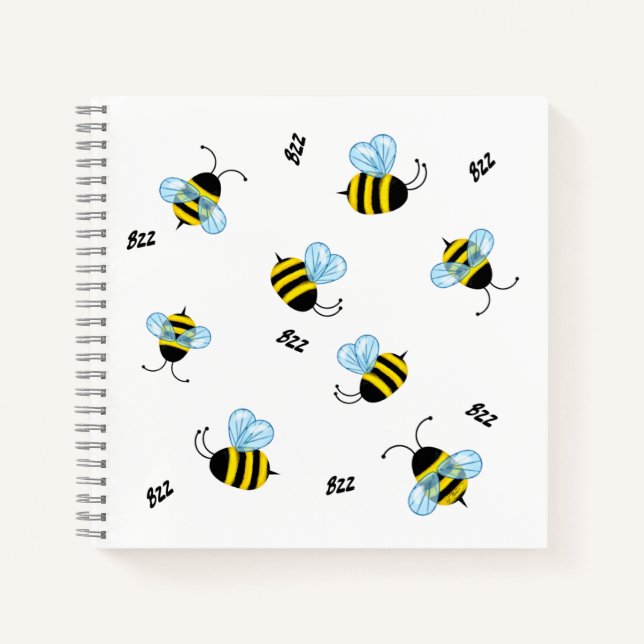 Carnet Buzzing Bumble Bees Jardin joyeux Critère (Devant)