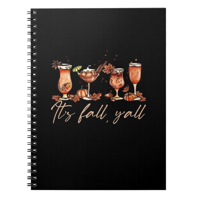 Carnet C’est l’automne Y’all Drôle Citrouille Spice Fall  (Devant)