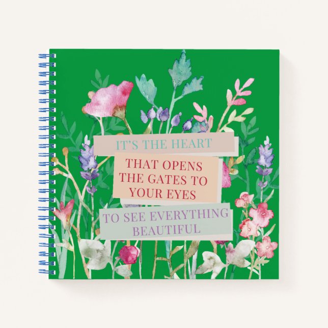 Carnet C’est le coeur qui ouvre les portes, le jardin fle (Devant)