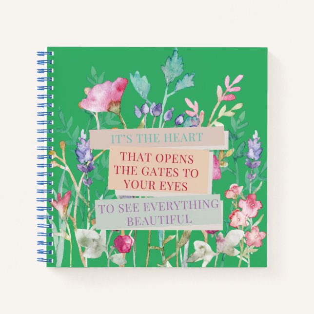 Carnet C’est le coeur qui ouvre les portes, le jardin fle (Devant)