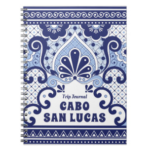 Carnet Cabo San Lucas Bleu & Blanc Carrelage Talavera Mex