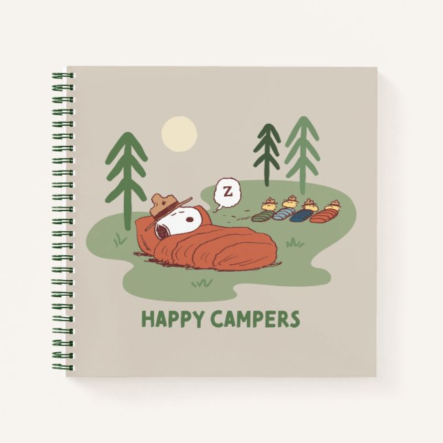 Carnet cacahuètes | Campeurs de couchage Snoopy & Woodsto (Devant)