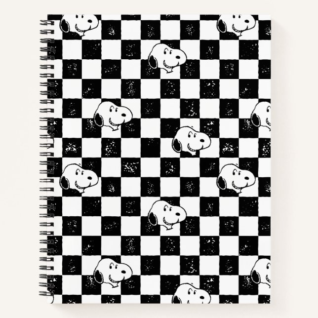 Carnet cacahuètes | Drapeau À damiers Snoopy (Devant)