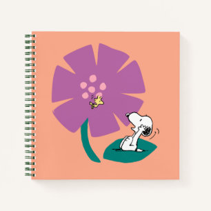 Carnet cacahuètes Illustration de la nature Fleur pourp