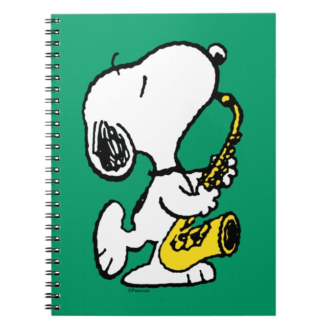 Carnet cacahuètes | Lecteur Snoopy Saxophone (Devant)