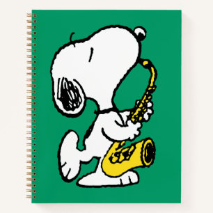 Carnet cacahuètes   Lecteur Snoopy Saxophone