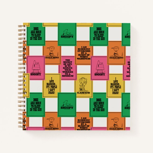 Carnet cacahuètes | Motif Colorblock amusant (Devant)