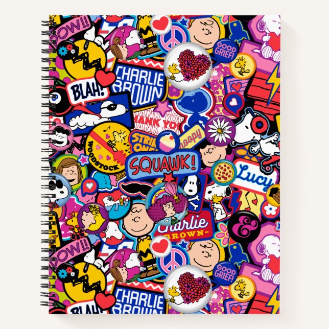 Carnet cacahuètes | Motif de patchs Mixtape (Devant)