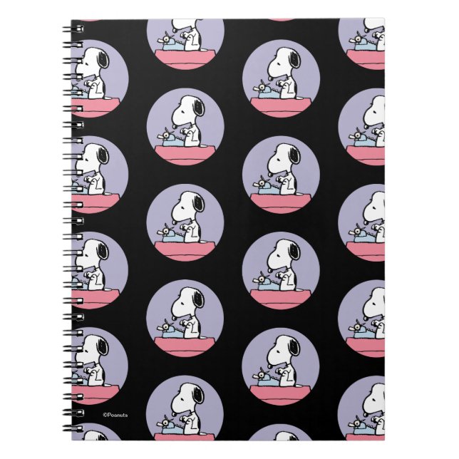 Carnet Cacahuètes | Snoopy à la machine à écrire (Devant)