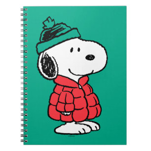 Carnet cacahuètes Snoopy Chat d'hiver et Casquette