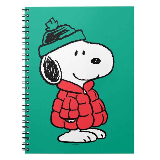 Carnet cacahuètes | Snoopy Chat d'hiver et Casquette (Devant)