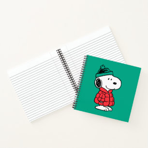 Carnet cacahuètes Snoopy Chat d'hiver et Casquette