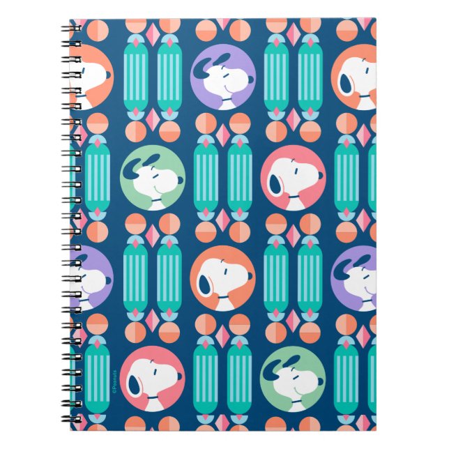 Carnet cacahuètes | Snoopy Dark Blue Deco Dreams Motif (Devant)