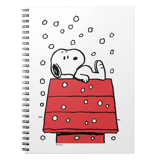 Carnet cacahuètes | Snoopy Doghouse Snowflakes (Devant)