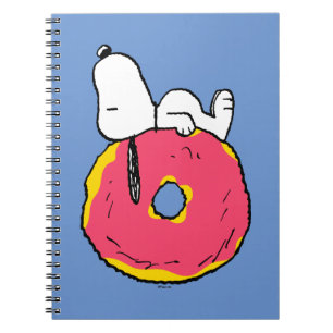 Carnet cacahuètes   Snoopy Donut rose