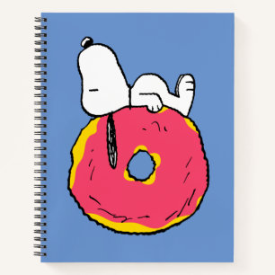 Carnet cacahuètes   Snoopy Donut rose