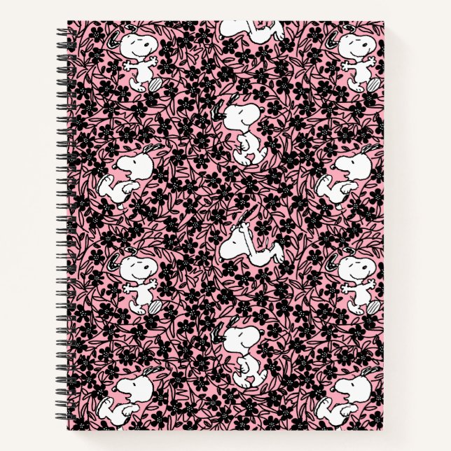 Carnet cacahuètes | Snoopy Flower Vine Motif (Devant)