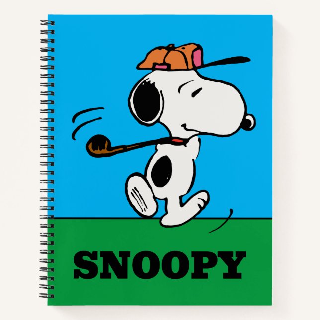 Carnet cacahuètes | Snoopy Golf Swing (Devant)