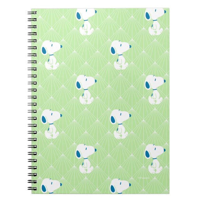 Carnet cacahuètes | Snoopy Green Deco Dreams Motif (Devant)