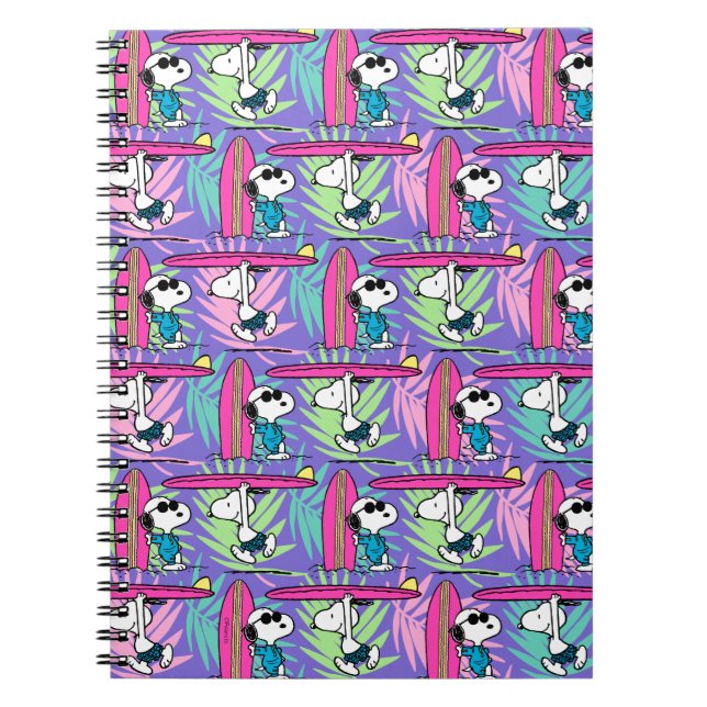 Carnet cacahuètes | Snoopy Purple Surf Motif (Devant)