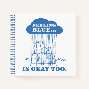 Carnet cacahuètes Snoopy Sentiment Bleu Est OK Aussi