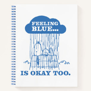 Carnet cacahuètes Snoopy Sentiment Bleu Est OK Aussi