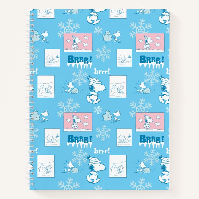 Carnet cacahuètes | Snoopy Snow Day Motif (Devant)