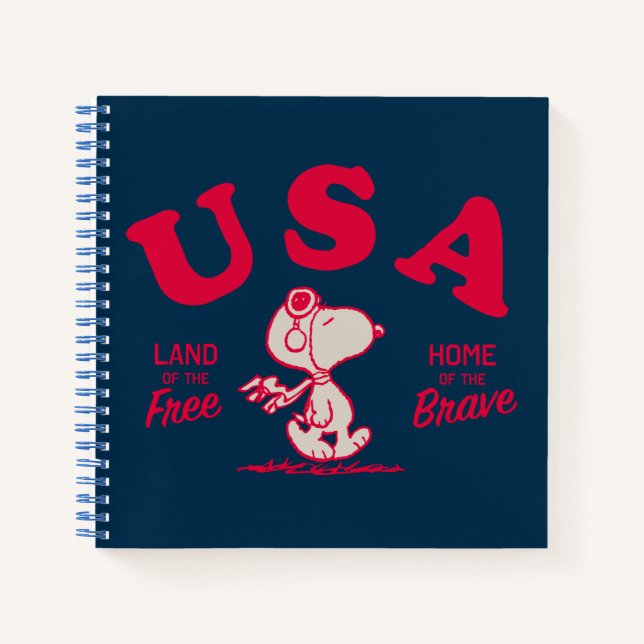 Carnet cacahuètes | Snoopy USA Land of the Free (Devant)