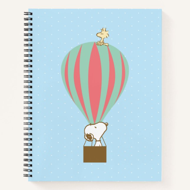 Carnet cacahuètes | Snoopy & Woodstock Hot Air Balloon (Devant)