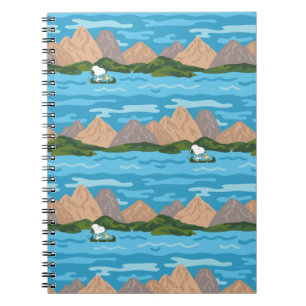 Carnet cacahuètes Snoopy & Woodstock Motif de course en