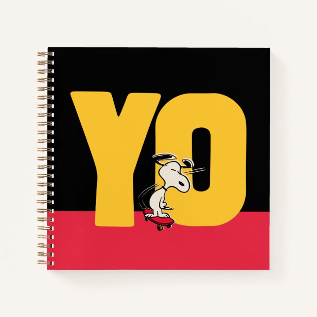 Carnet cacahuètes | Snoopy YO Skateboard (Devant)