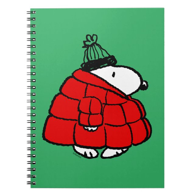 Carnet cacahuètes | Veste Snoopy Red Puffer (Devant)