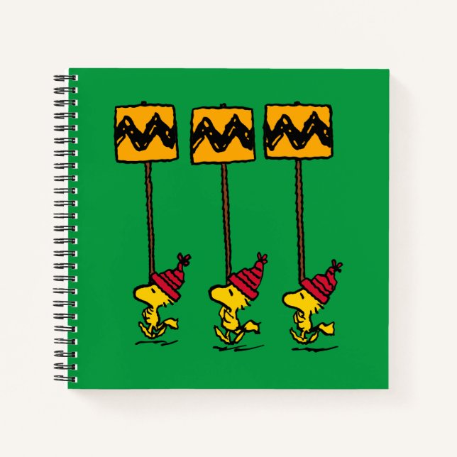 Carnet cacahuètes | Woodstock & Friends Sign March (Devant)