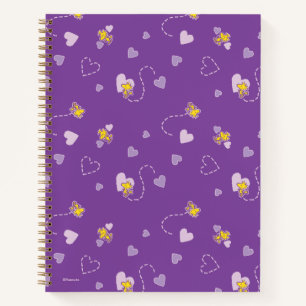 Carnet cacahuètes Woodstock Motif de coeur pourpre