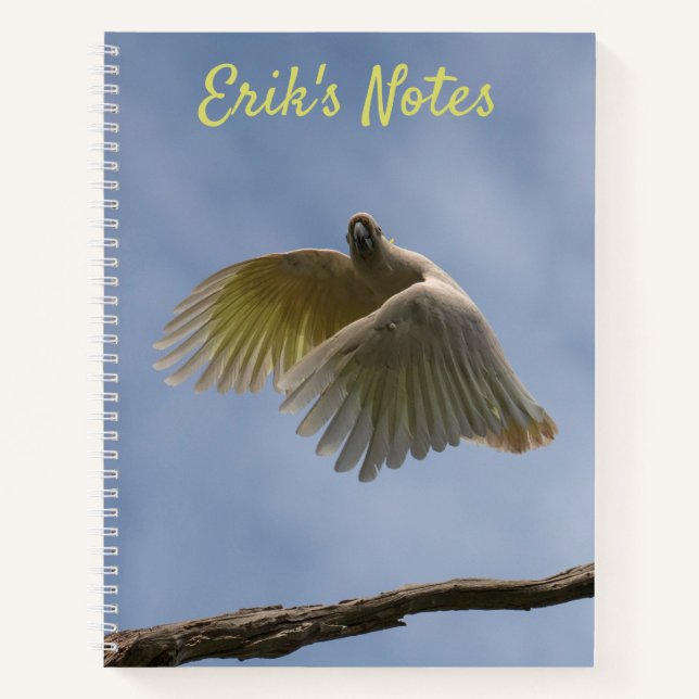 Carnet Cacatoès Australie Oiseau Perroquet Voler Ciel Pho (Devant)