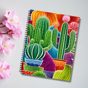 Carnet Cactus à pointes Abstraits