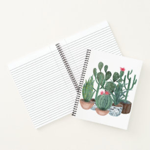 Carnet Cactus aquarelle.