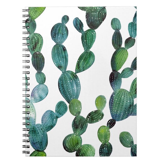 Carnet Cactus Craze : Tendance de l'aquarelle tropicale (Devant)