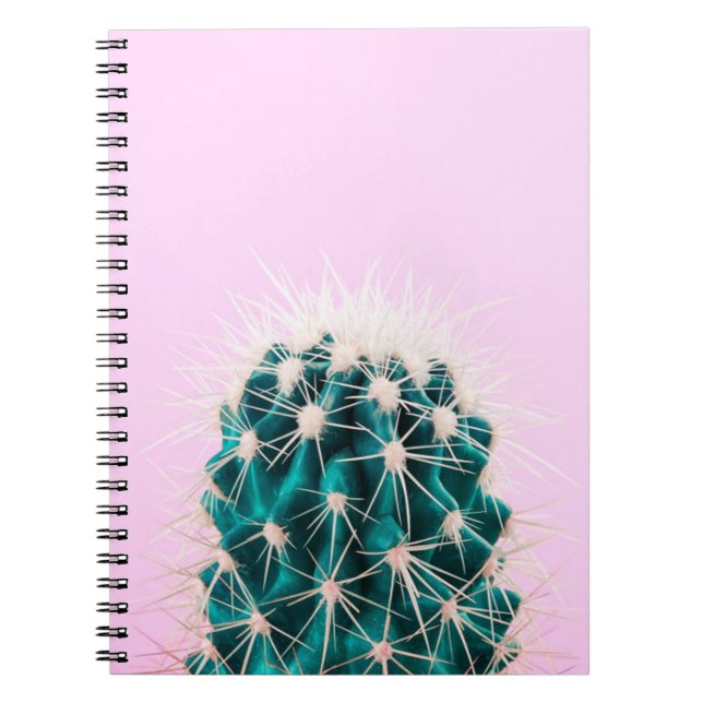 Carnet Cactus de Prickley sur le rose (Devant)