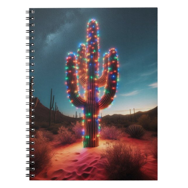 Carnet Cactus du désert du sud-ouest de Noël (Devant)