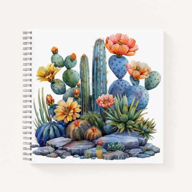 Carnet Cactus florissants et succulents (Devant)