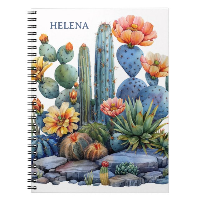 Carnet Cactus florissants et succulents (Devant)