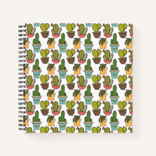 Carnet Cactus Intérieur & Succulents Dans Les Pots Motif