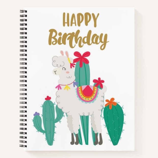 Carnet Cactus Joyeux anniversaire (Devant)