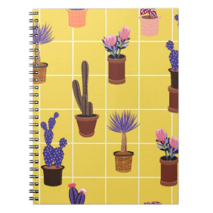 Carnet Cactus mignon été brillant dans de nombreuses sort
