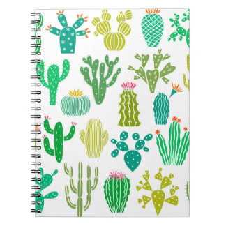 Carnet Cactus plante : vintage ensemble floral.