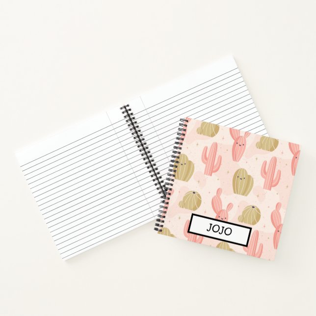 Carnet cactus rose (Intérieur)