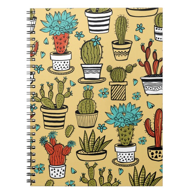 Carnet Cactus Succulent : Esquisse tirée à la main (Devant)